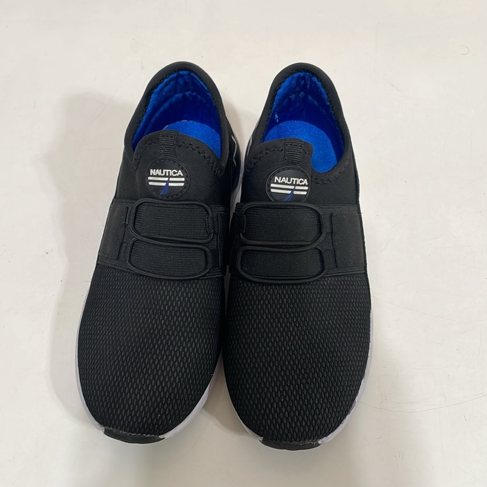 Kids Nautica 2 Black and white sneaker slip on shoes